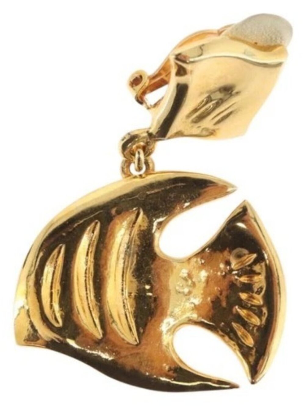 SAINT LAURENT Earring Earring metal Gold Auth BSZ416V - Picture 8 of 14